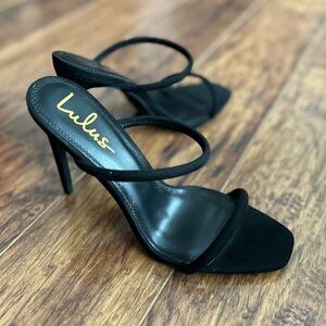 Lulu's Black Strappy Heels NEW IN BOX